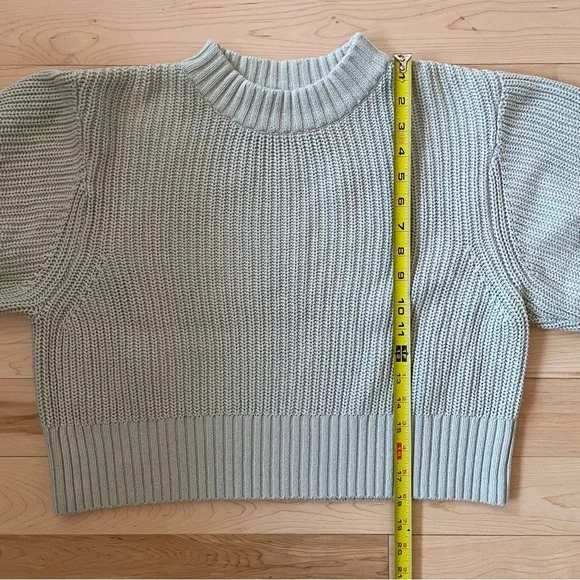 Simons Ribbed Crew Neck Sweater - Light Green - Picture 5 of 6